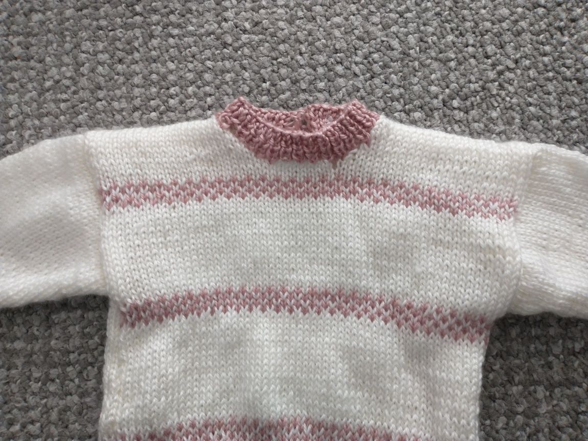 Handmade Sweter, sweterek dla maluszka 56