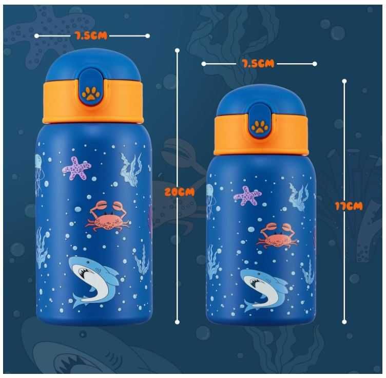 Dziecięca butelka/termos na wodę 500ml wzór morze