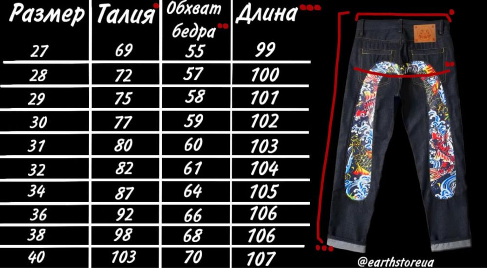 Без передоплати Evisu джинси івісу