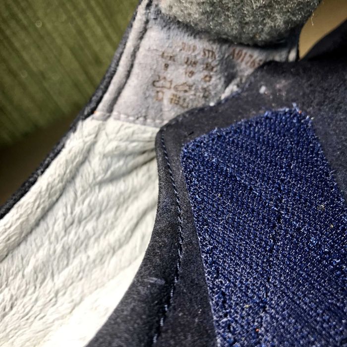 Замшеві туфлі мокасини на ліпучці на устілку 27-27,5 см