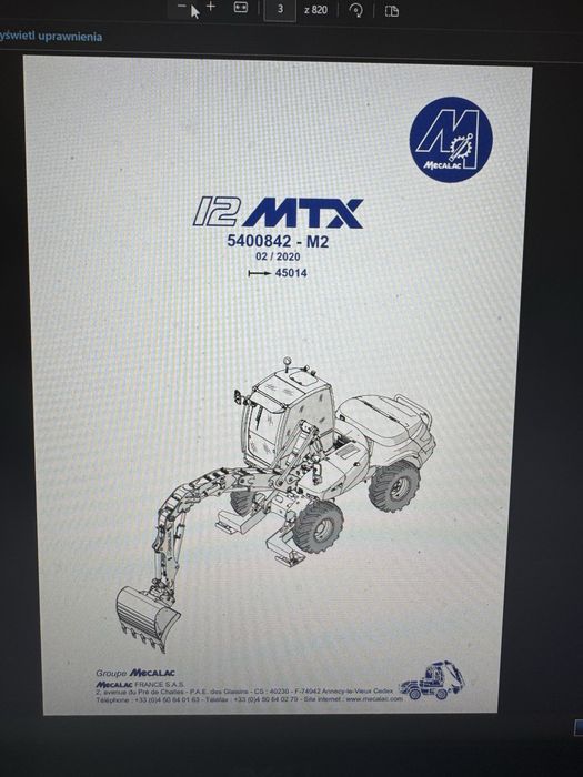 Mecalac 12mtx katalogi części - epc 12 mtx katalog czesci