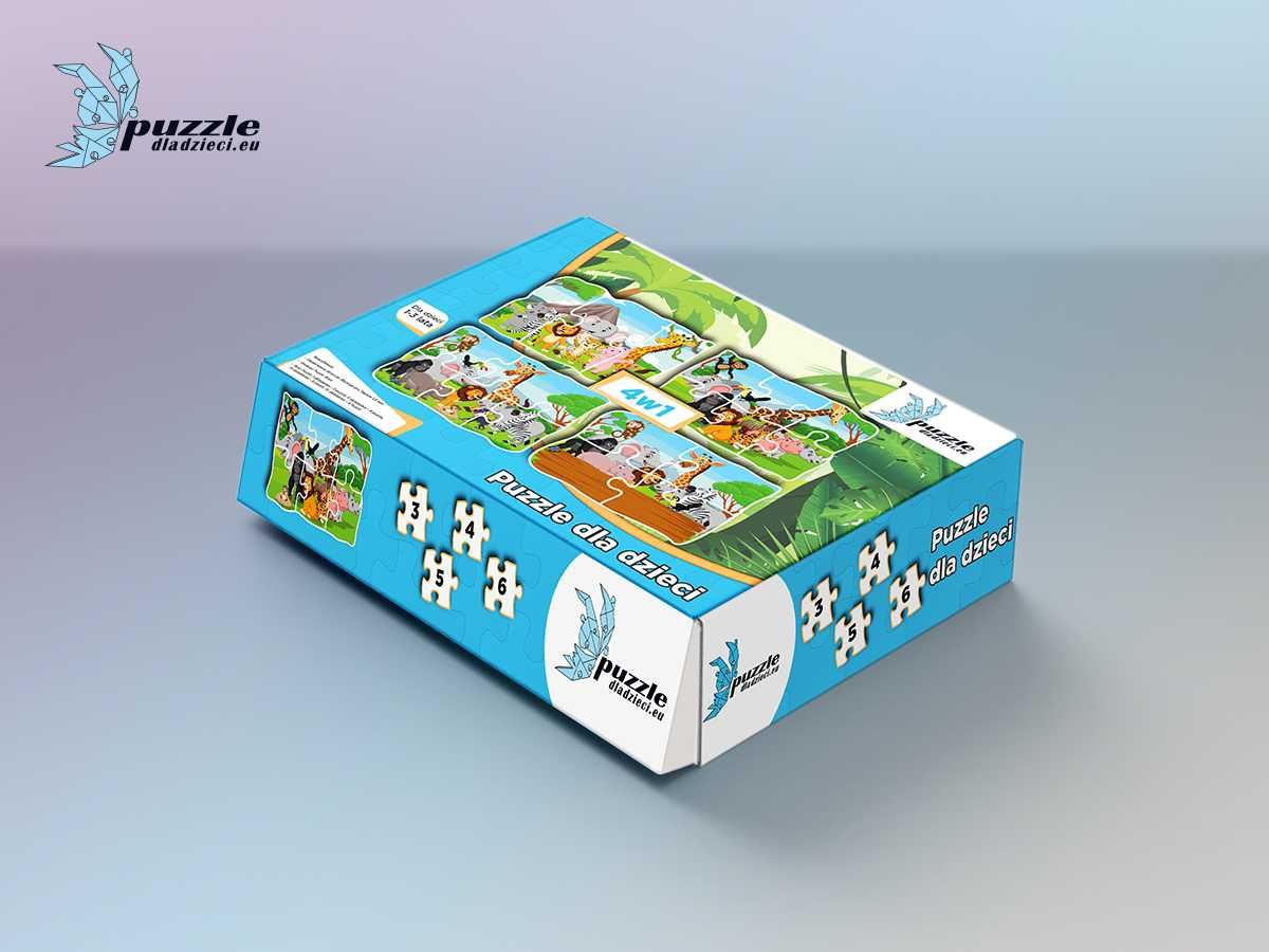 Puzzle Dla Dzieci Progresywne Dzikie Zwierzątka 04