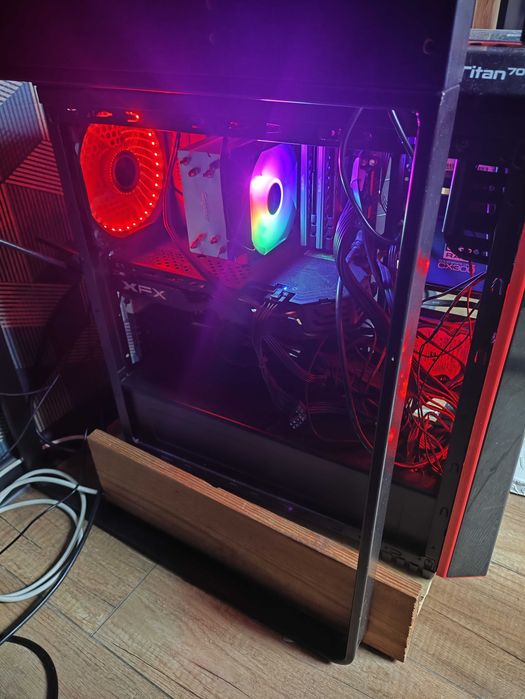 Komputer gamingowy + monitor 144Hz,  i3-9100F, RX 580 8GB, 24GB RAM