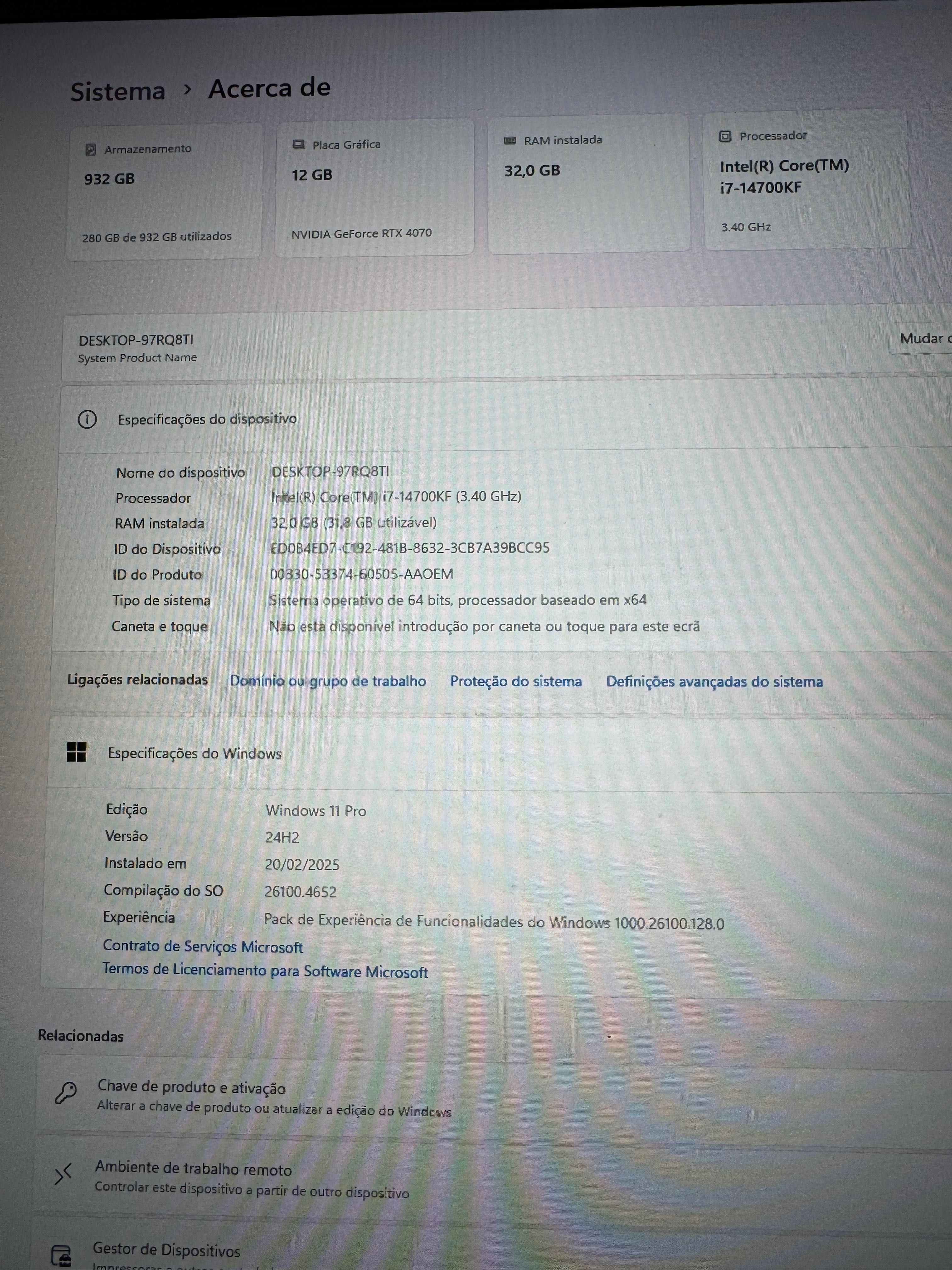 Setup completo a Venda- tudo com  menos de 7 meses de uso e garantia.