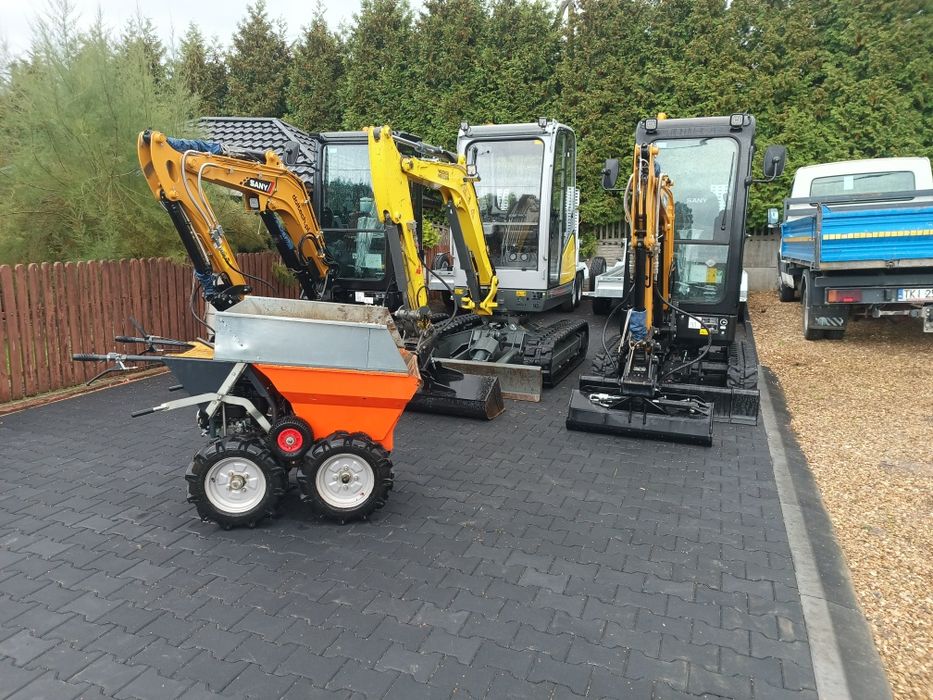 WYNAJEM Minikoparki Wypożyczalnia Wiertnica Młot do kucia Mini Koparka