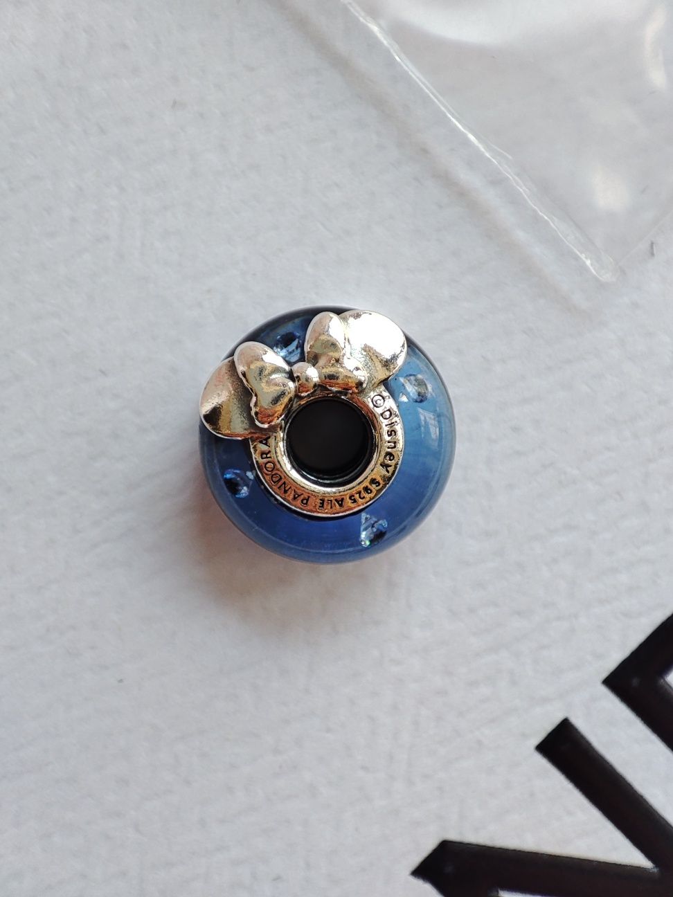 Nowy oryginalny charms Pandora Murano myszka minie/ mickey srebrny