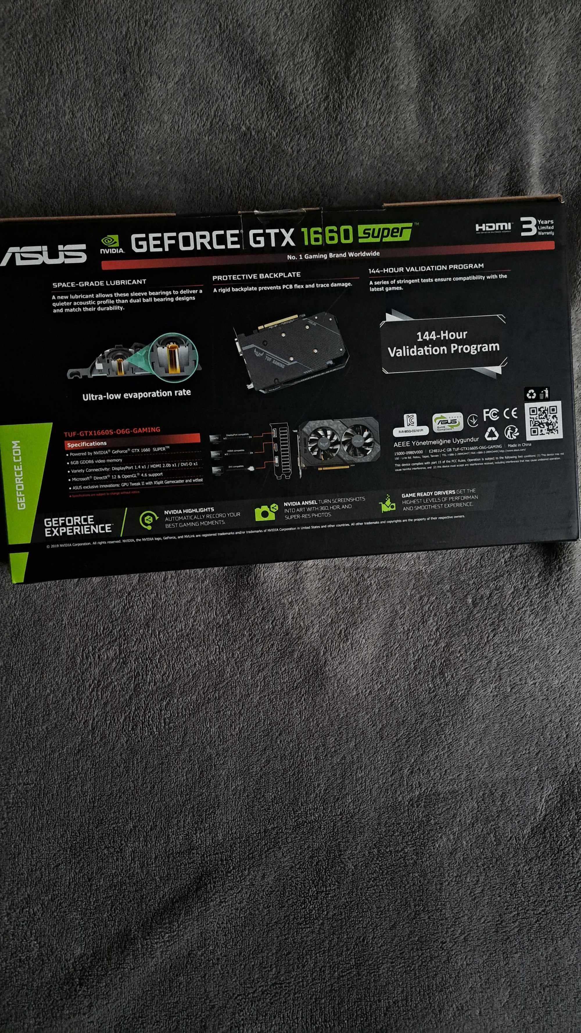 Karta graficzna ASUS GeForce GTX 1660 SUPER OC 6GB GDDR6 STAN IDEALNY