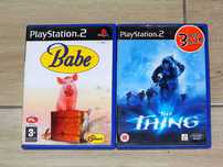 Gry na konsole PS2 Świnka Baby PL, The Thing, Tekken 5