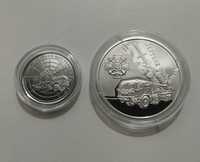 Дві монети НБУ Нептун і ППО Patriot