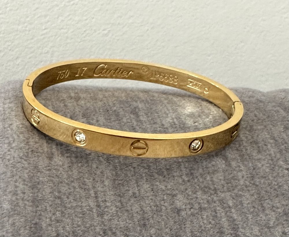 Bransoletka cartier stal 316L złota 16,17,19