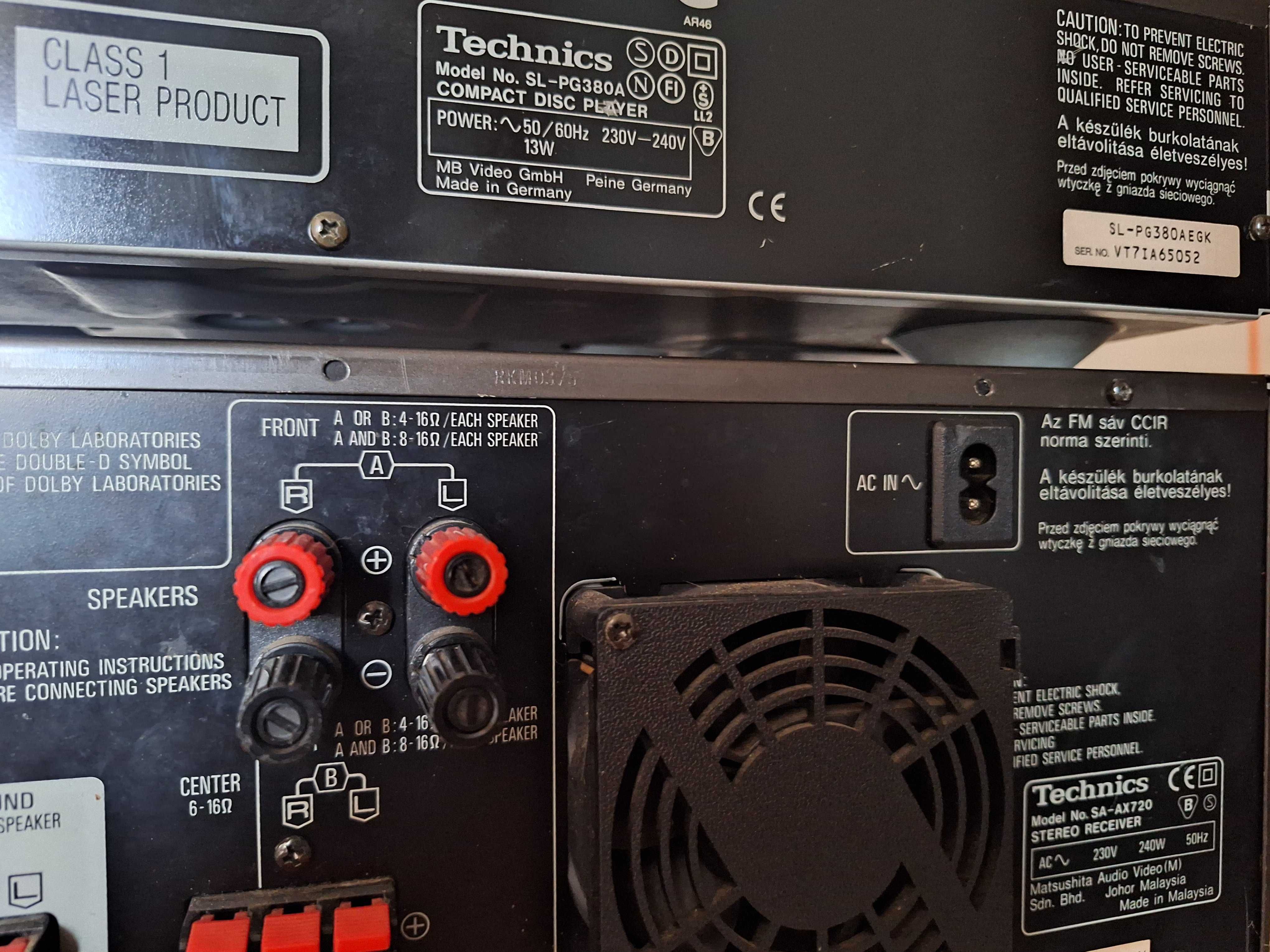 amplituner Technics SA-AX720   CD SL-PG380A