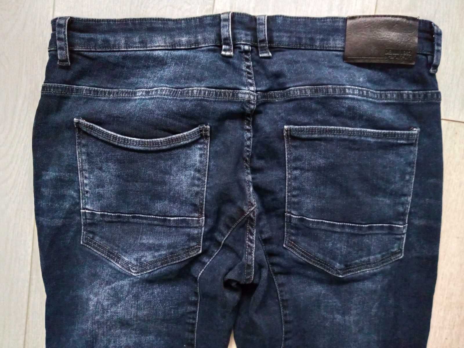 Spodnie granatowe jeans Denim L