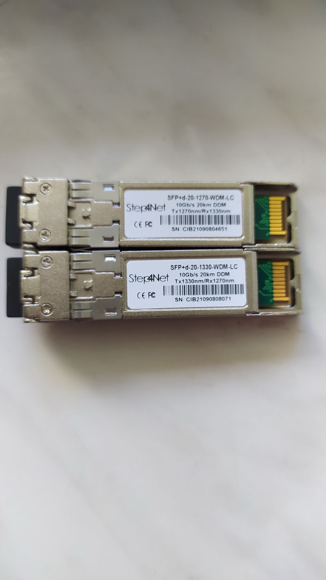 продам нові одноволоконні SFP+ 10G BIDI 1270/1310 10,20,40,60km LC DDM