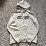 Celine худі толстовка кофта з капюшоном базова сіра оверсайз велика