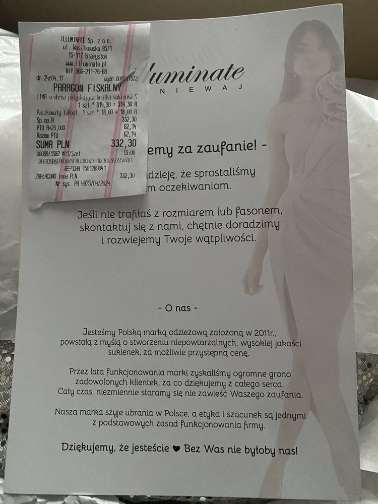 Lima srebrna sukienka Illuminate