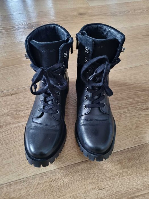 Glany botki_ trzewiki bikery WOJAS rozm.37 skóra