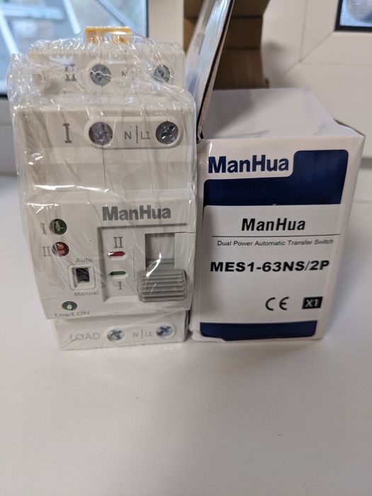 АВР автомат ввода резерва. ManHua MES1-63NS/2P