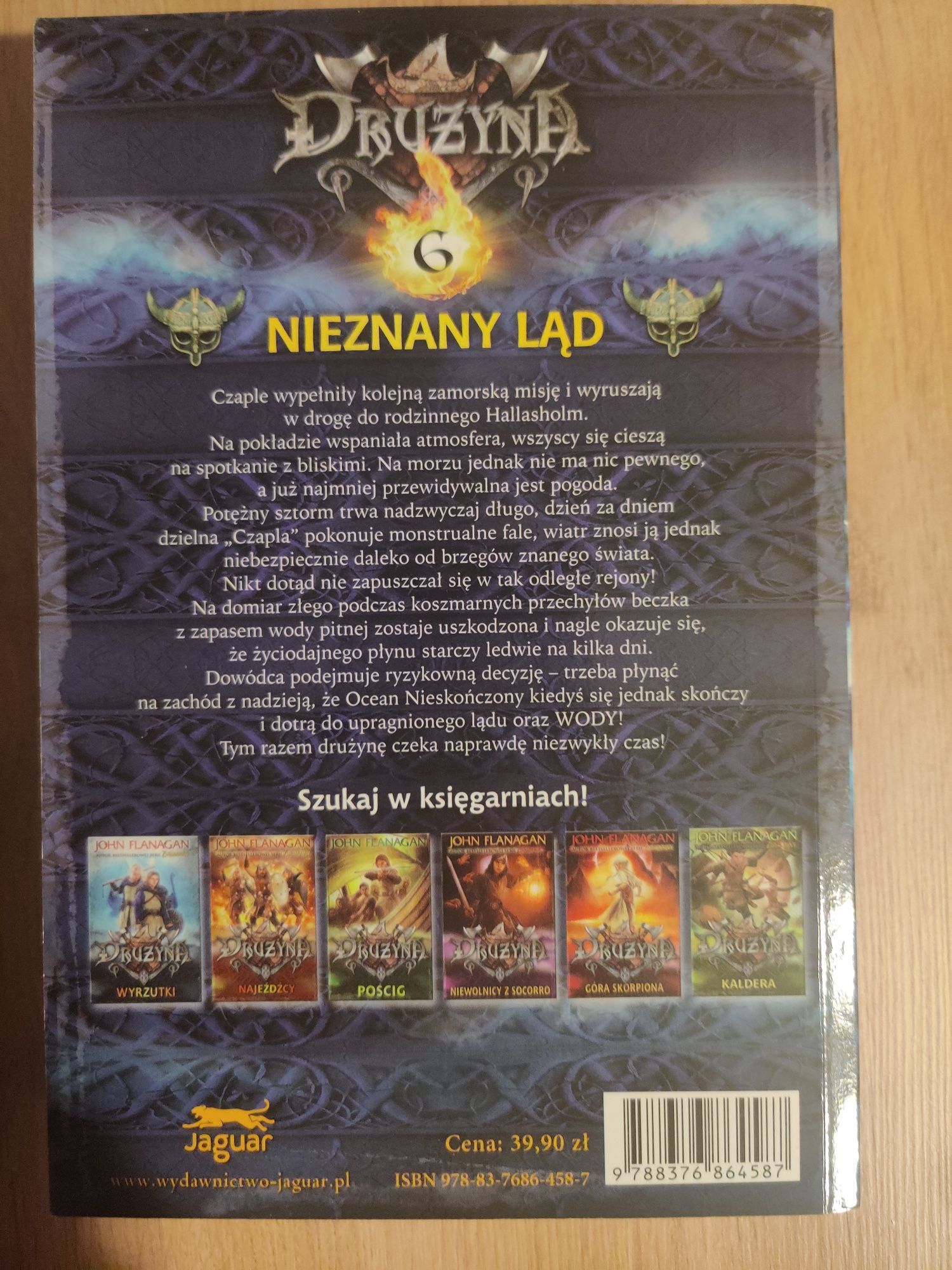 Książka fantasy dla młodszych "Drużyna" Tom 6 Nieznany Ląd