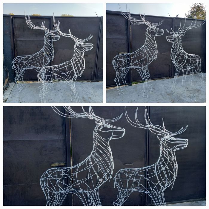 В продаже олень новогодний каркас  фигура из проволоки