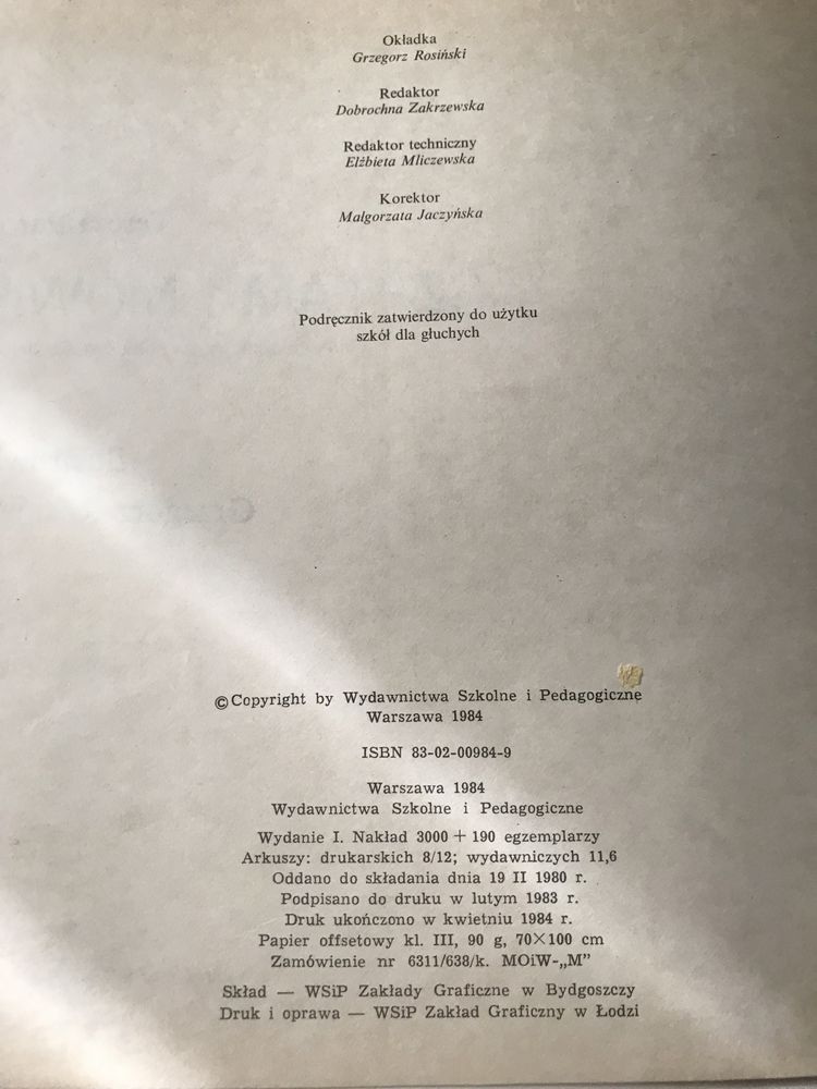 Czytam i mowię podręcznik elementarz głuchoniemi litery nauka czytania