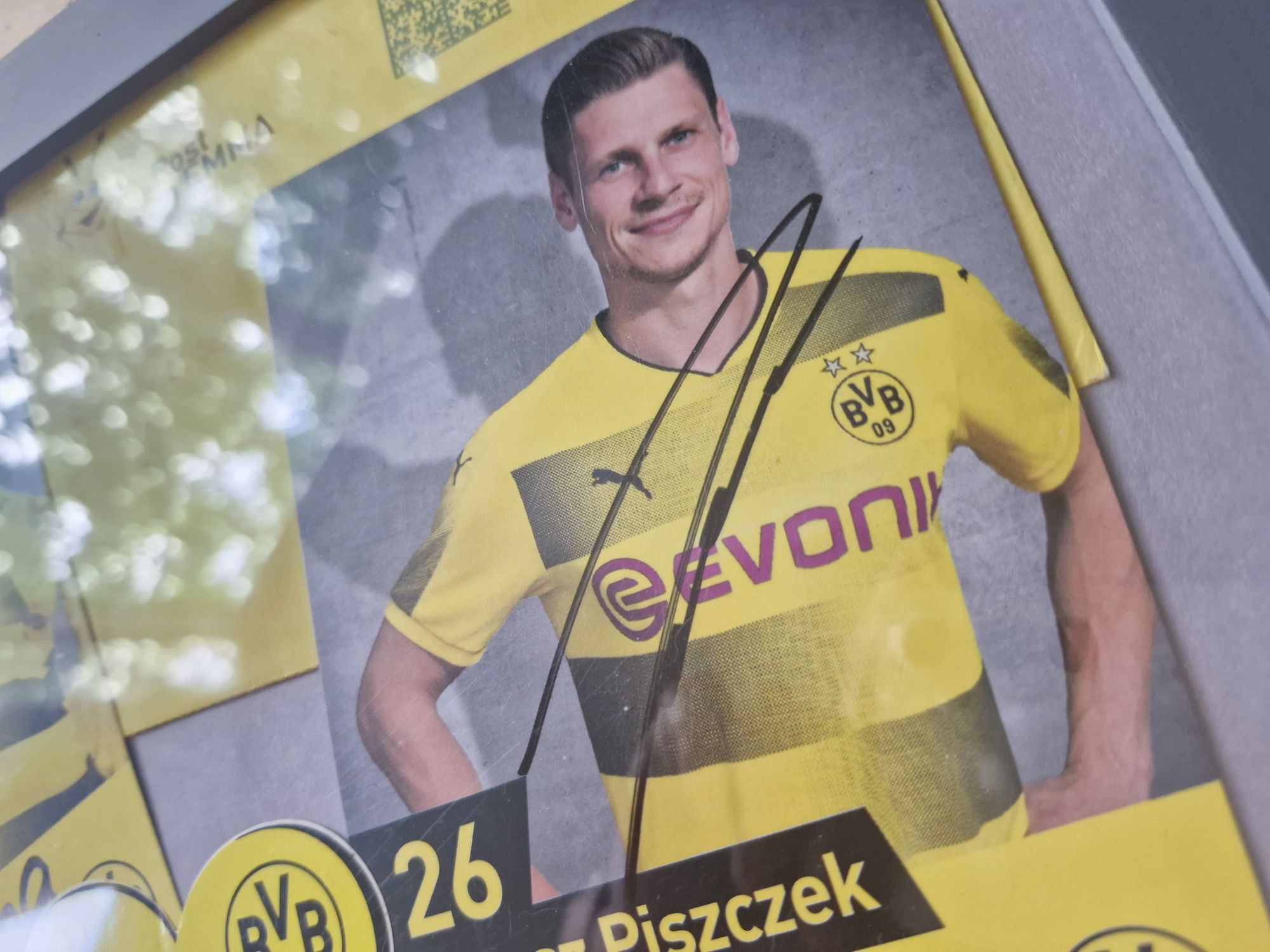 Kartka z autografem Łukasza Piszczka