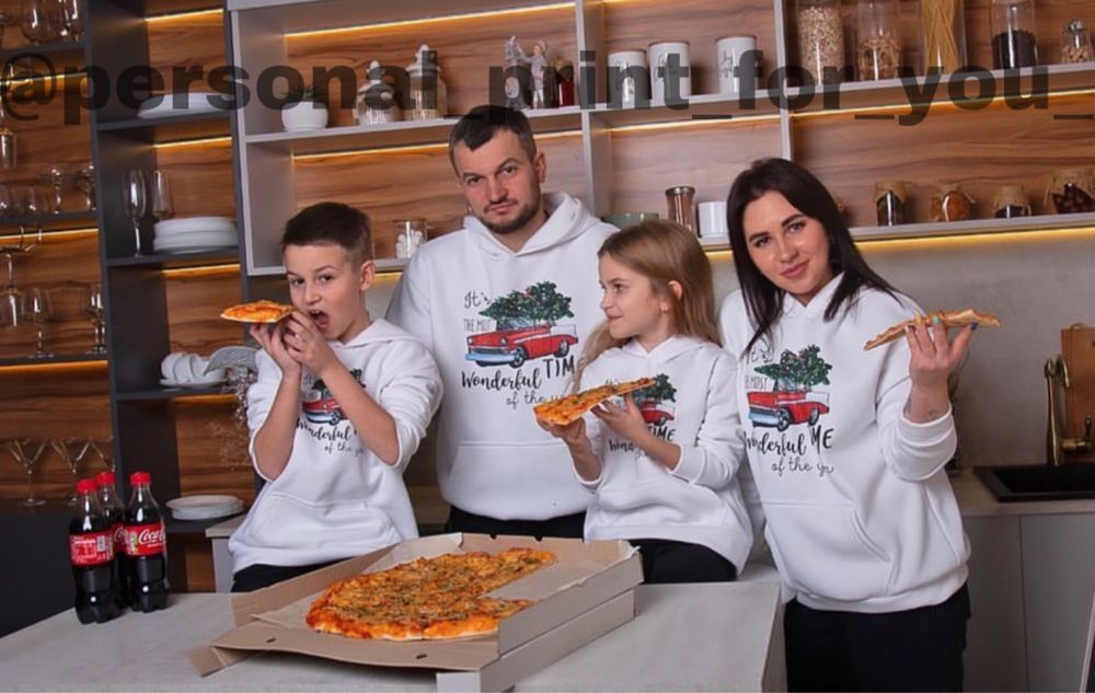 Новоричні Різдв‘яні фемелі лук Новогодние футболки свитера family look