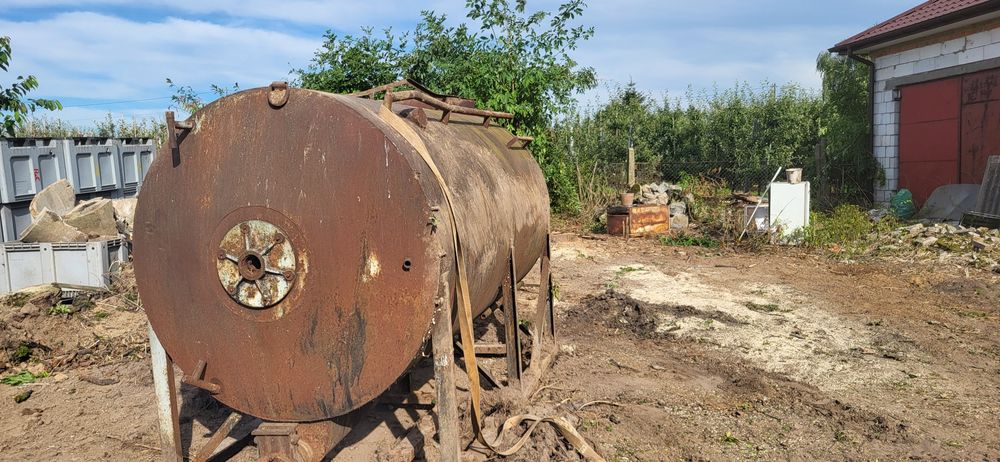 Beczka metalowa, zbiornik na deszczówkę