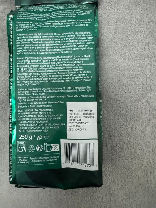 Kawa Starbucks Christmas blend 100% arabica