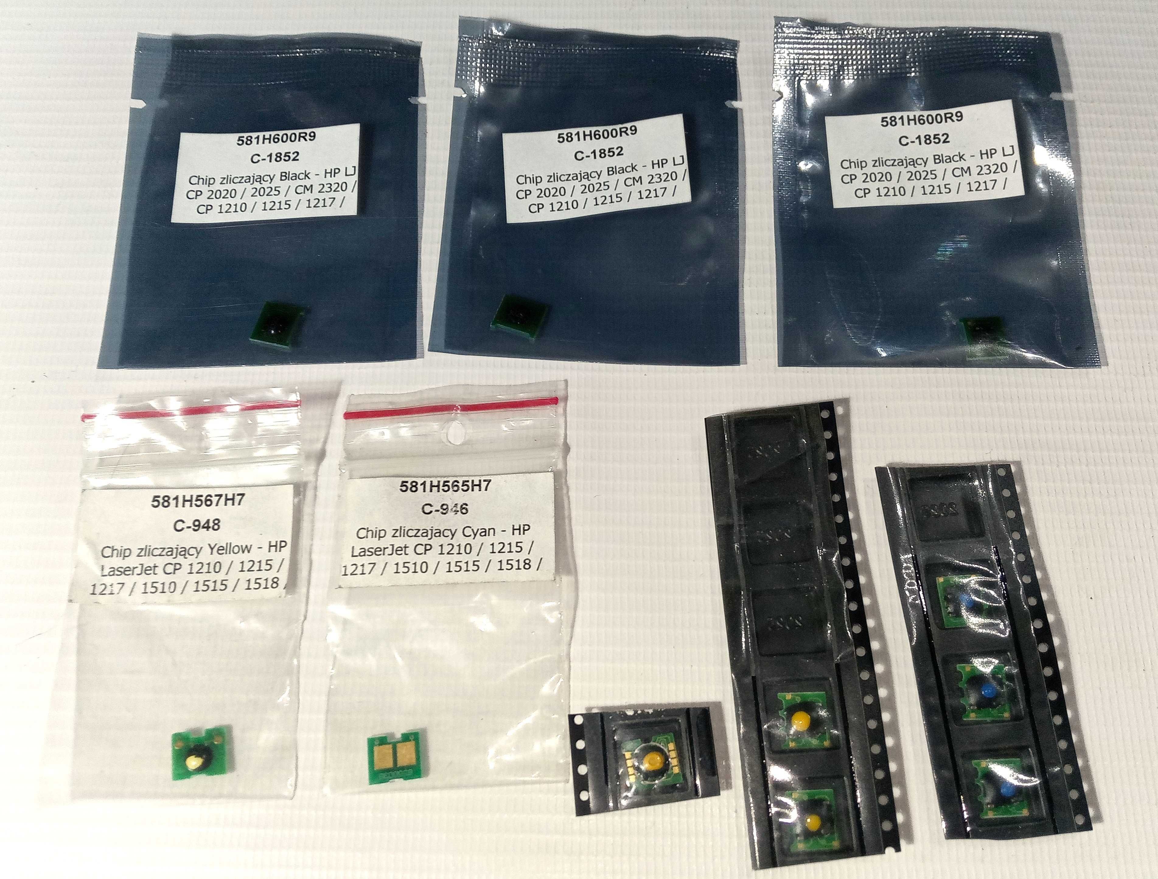 Chipy zliczające do HP serii CP 1210/1215.. CM 2320 CP 1515n 11sztuk