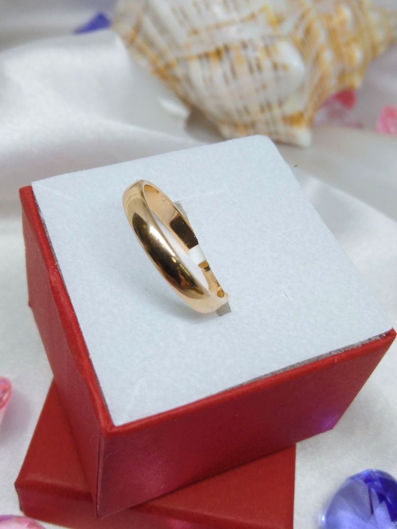 Złota obrączka ślubna damska, złoto Golden rose 583, rozmiar ok13 WARM