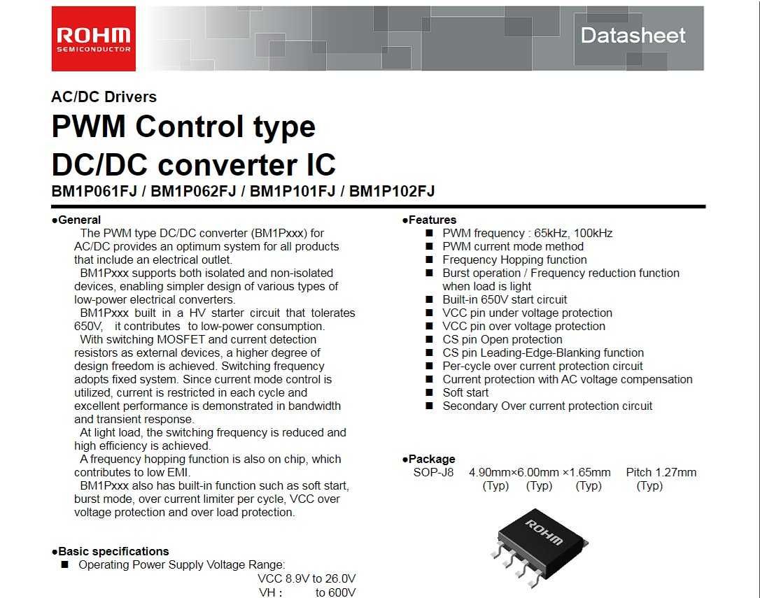 Przetwornica SMD TX-L50 BM1P061FJ-E2 1P061