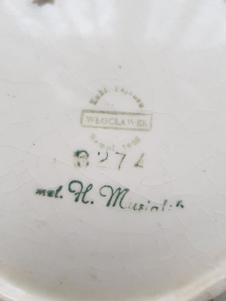 Kapelusz Włocławek, duża patera w stylu Picasso