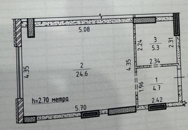 Продам 1 кімн.квартиру 35м2 вул. ЗСУ ( Айсберг 2).