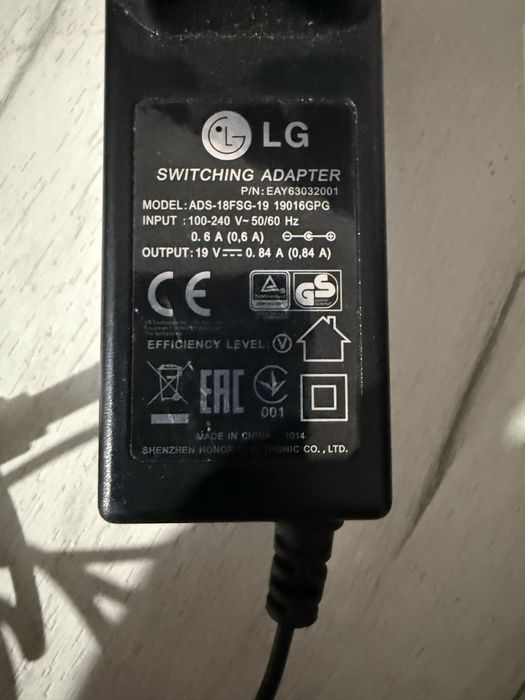 Блок живлення для моніторів LG оригінальний