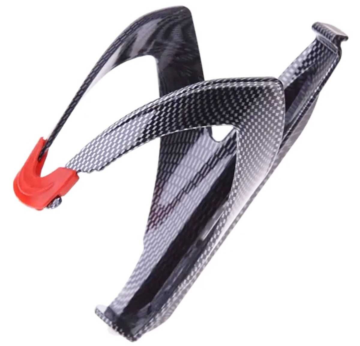 NOWE! Rowerowy uchwyt koszyk na bidon butelkę napój carbon look rower