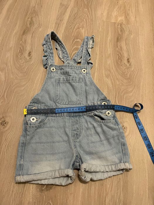 Spodenki jeansowe ogrodniczki 116
