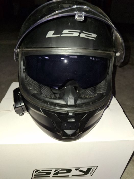 Capacete tam. M com oculos de sol incorporados com o intercomunicador