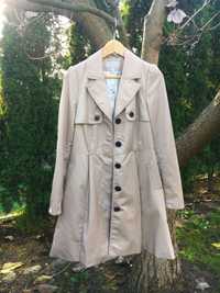 Prochowiec/trench/coat beż/beżowy/taupe/nude/beige H&M 34/36/38 XS/S/M