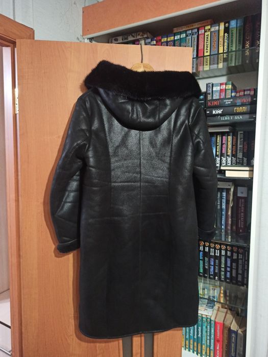 Натуральна дубленка з норкою, 50-52 розмір