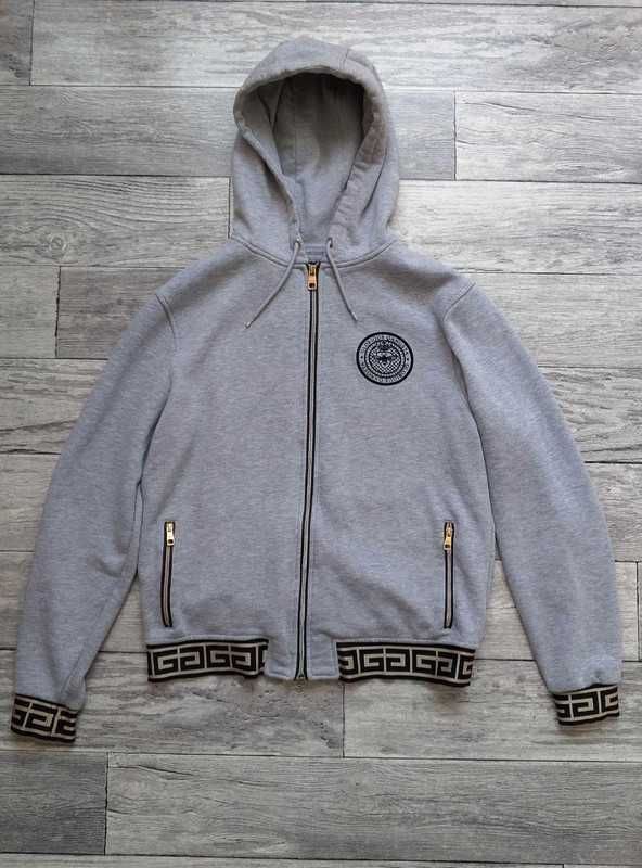 Szara Bluza męska Glorius Gangsta full zip