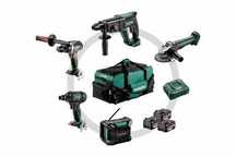 Combo Set 5.2 METABO Construção + 3 baterias 4Ah e carregador