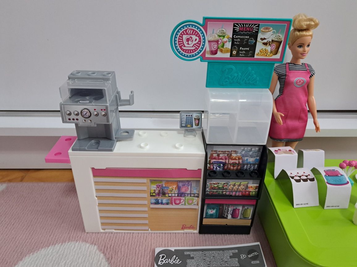 Nowa bez opakowania lalka Barbie Coffie Shop Kawiarenka GMW03