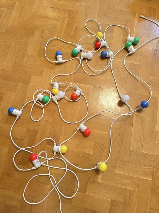 Ретро Гірлянда вулична. Гирлянда уличная. Гірлянда різнокольорова