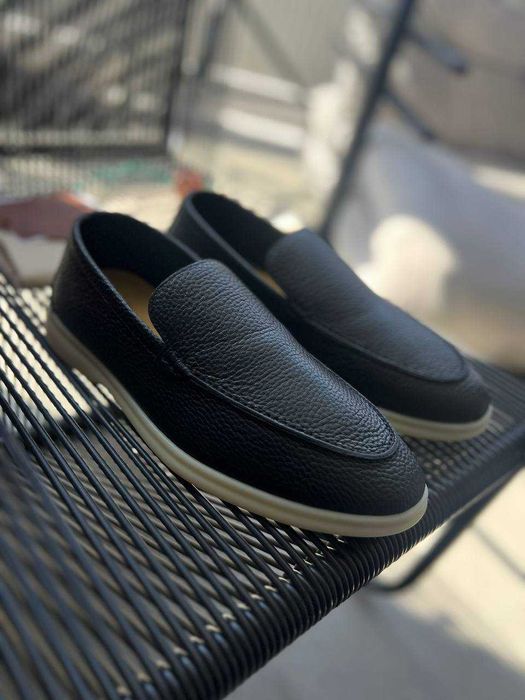 Кожаные мокасины Loro Piana мужские лоферы Лоро Пиана ob384