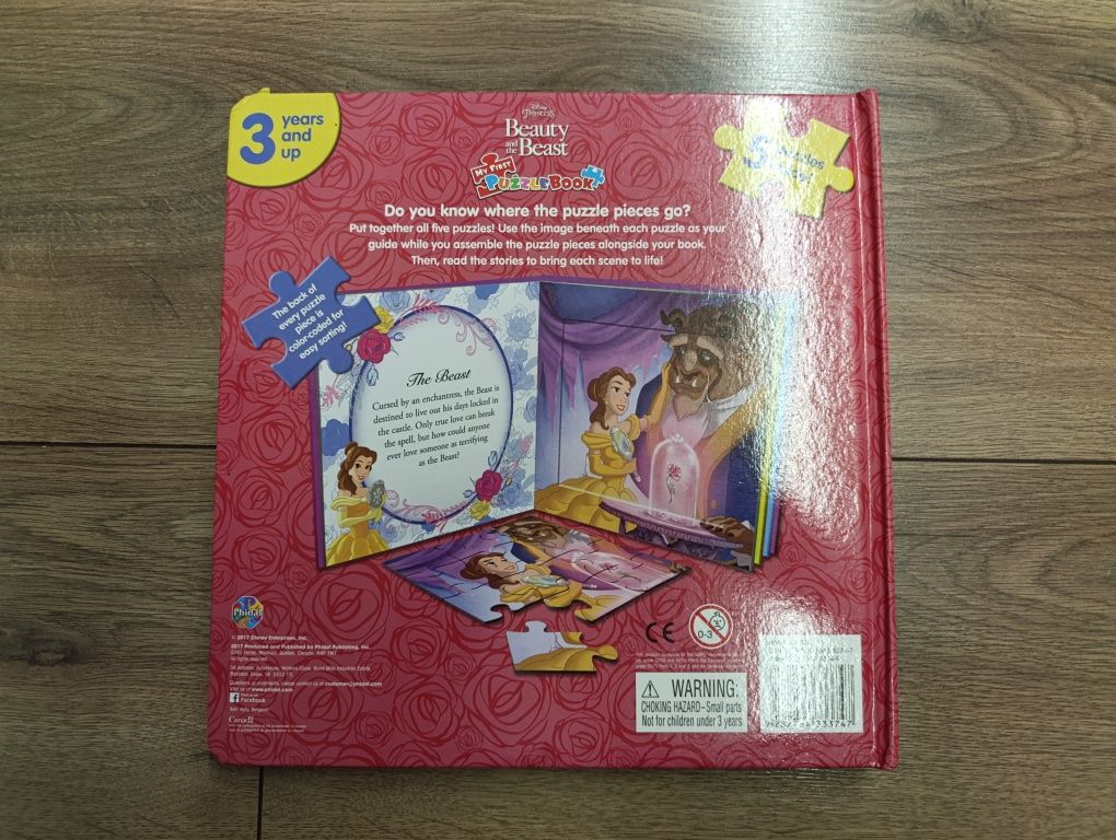 Książka z puzzlami Piękna i Bestia po Angielsku