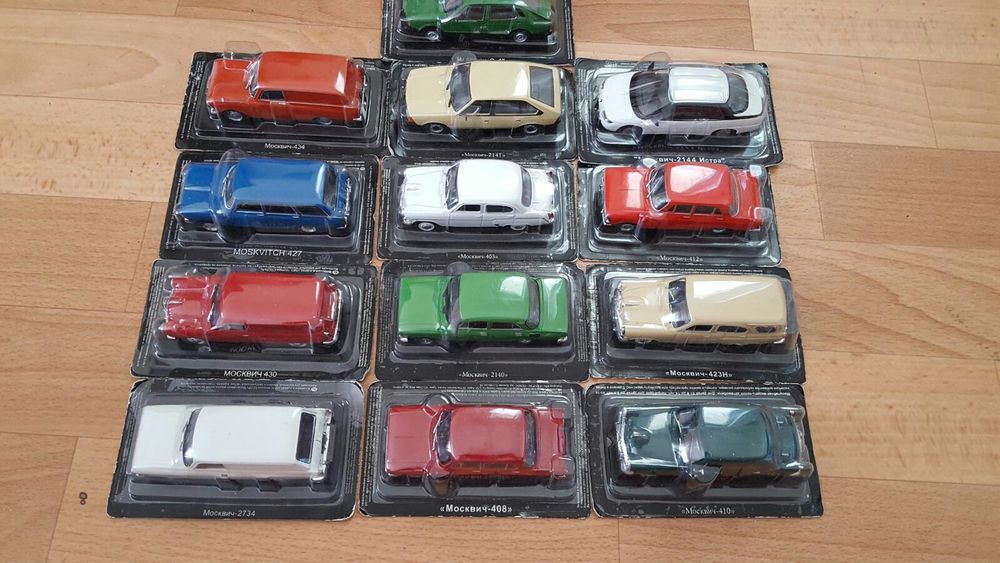 Машинки Автолегенды СССР Москвич, Иж 1:43