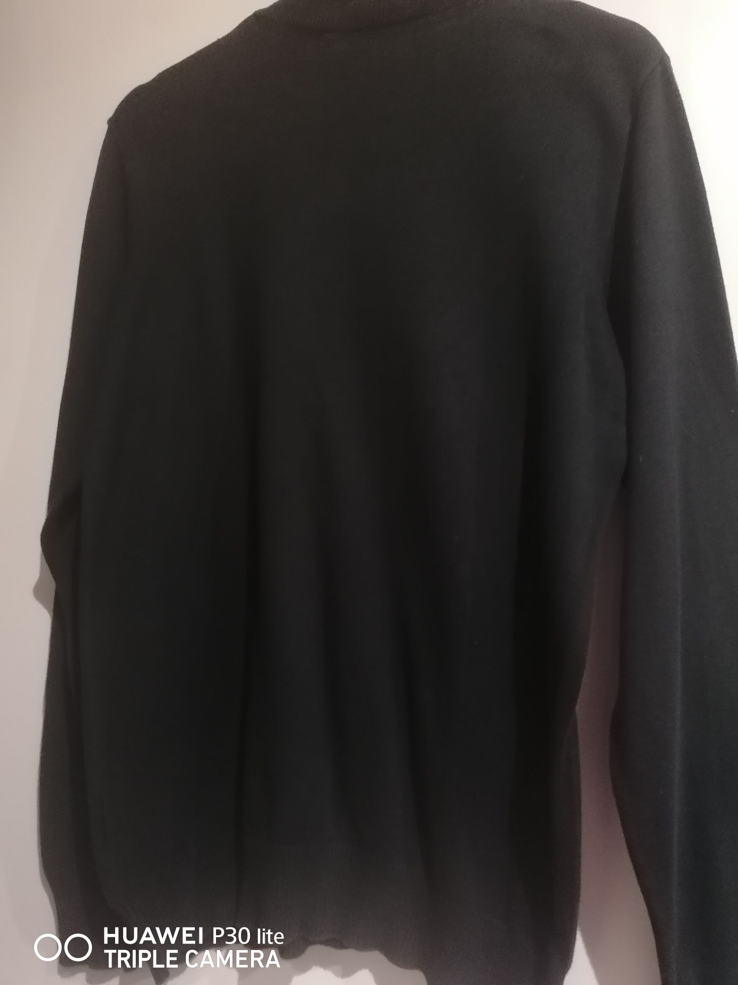Camisola homem preta em malha