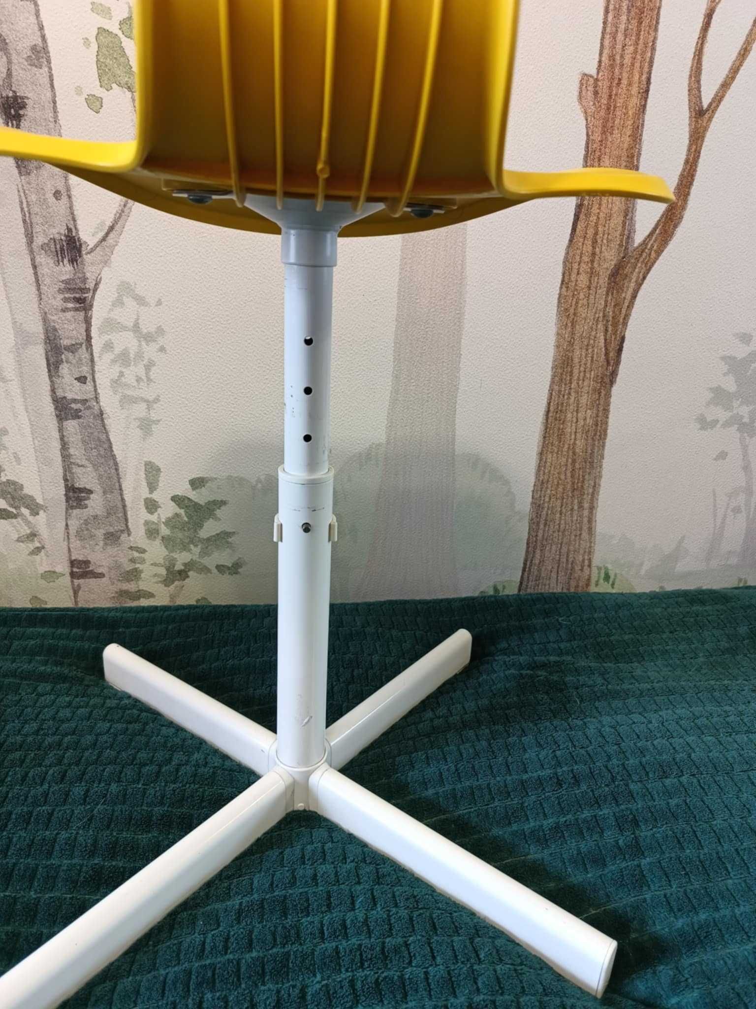 Krzesło biurowe Ikea Molte - żółte
