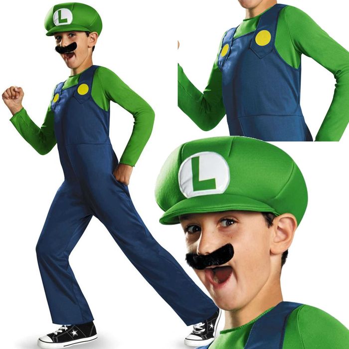 Kostium Super Mario Luigi Strój Dziecięcy dla Chłopca M 107cm