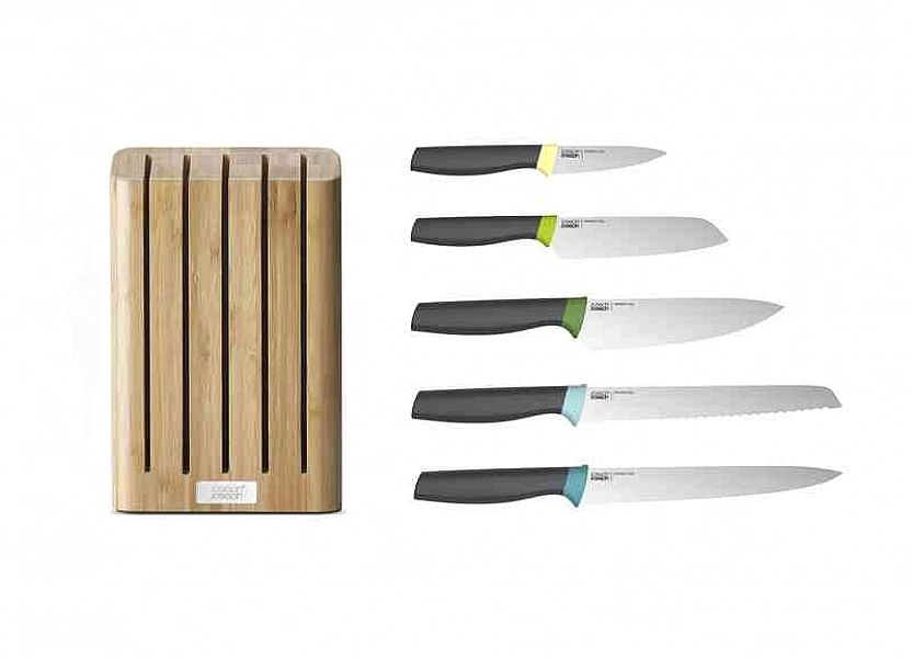 Zestaw blok Bamboo z 5 nożami Elevate, multi / Joseph Joseph